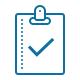 Clipboard with a tick