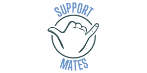 support mates text around hand